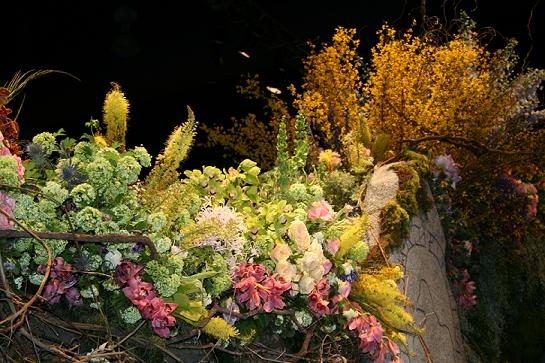 Flowers gracing entrance of the flower show