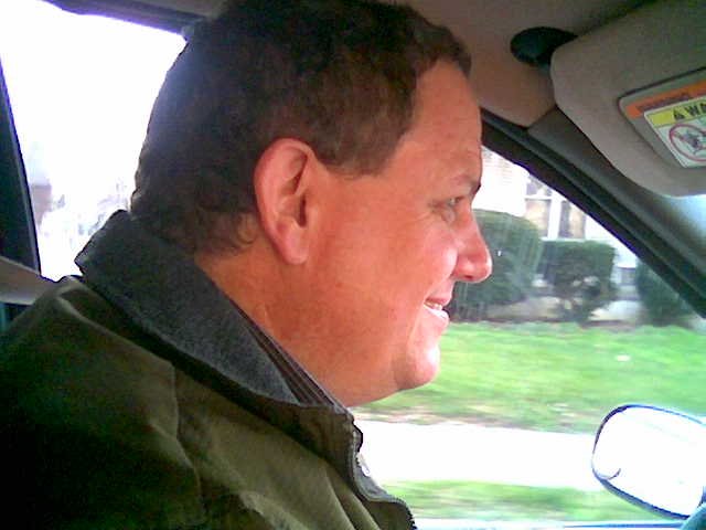 Brian driving somewhere