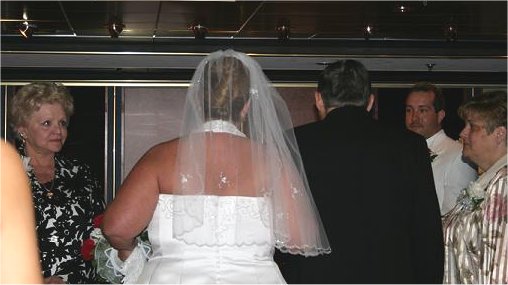 Karin walking down the aisle