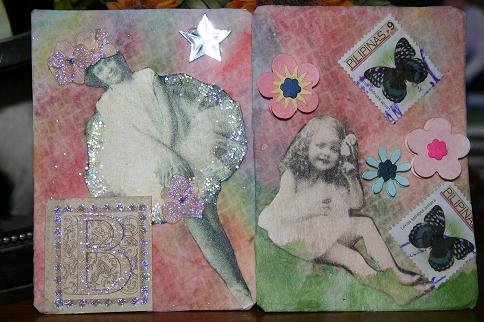 ATCs with watercolor