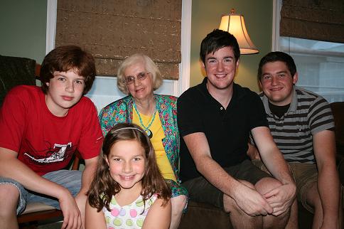 4 grandkids, one is missing! ; (