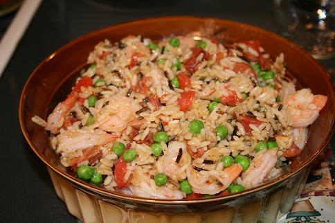 Chorizo and shrimp pilaf