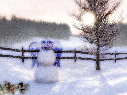 Mysterious snowman decorators