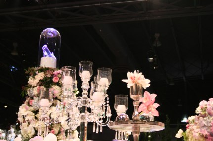 Close up of Cinderella's glass slipper.